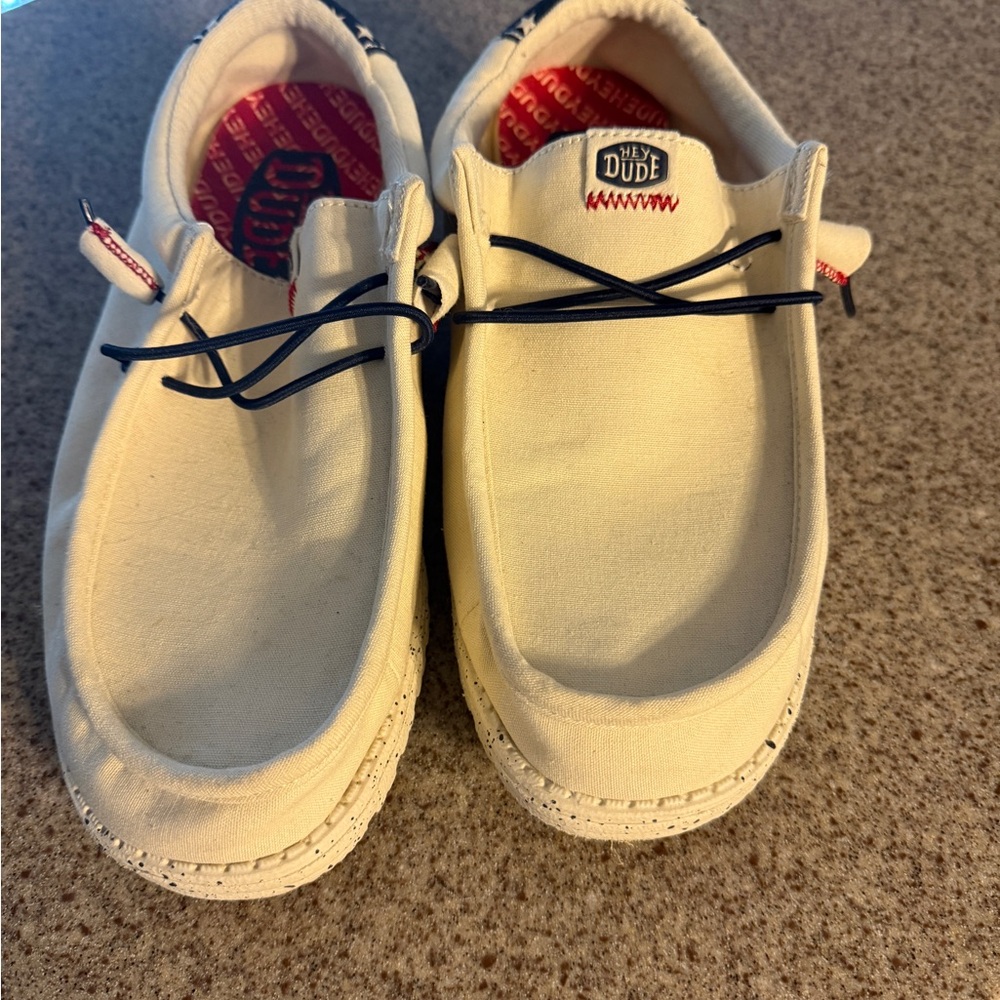 Hey Dude Cream Casual Shoes